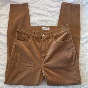 loft caramel brown corduroy skinny pants
